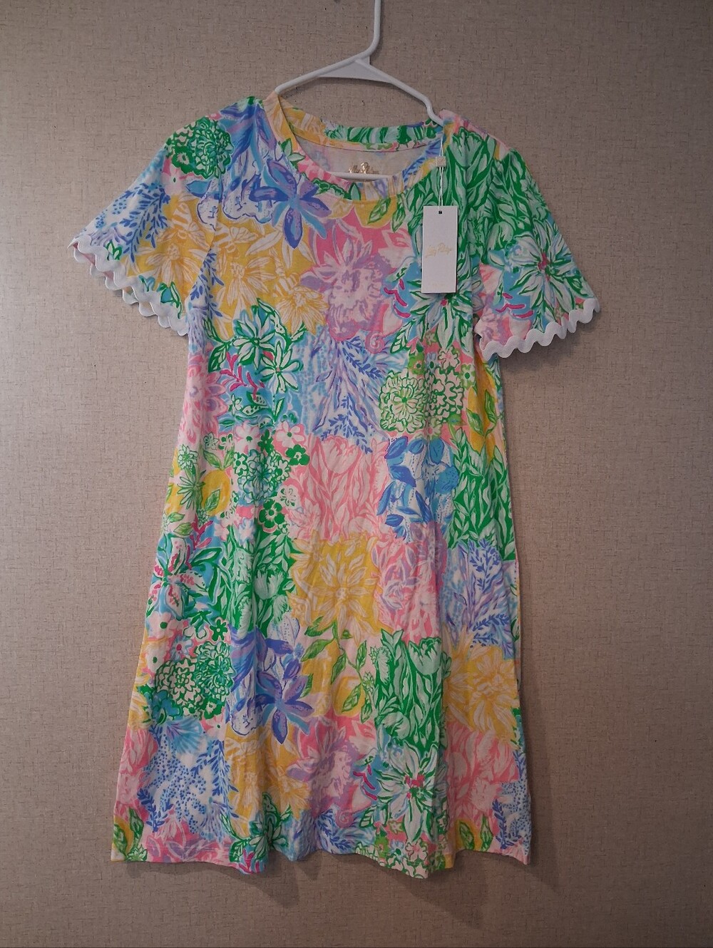 Lilly Pulitzer Cody Multicolor Floral Shift Dress - Green, Pink, Yellow, Blue